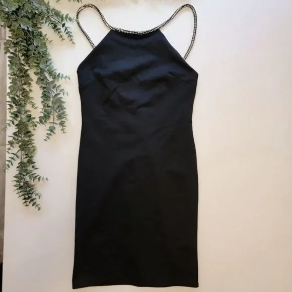 topshop sequin dress black Topshop velvet and sequin mini bandeau dress in black